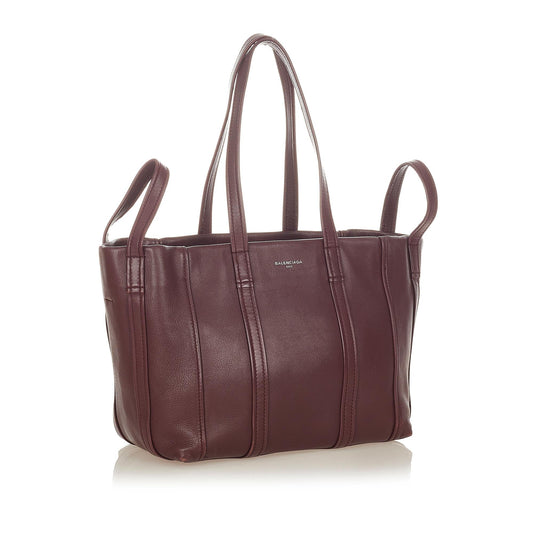 Luxury Balenciaga Laundry Cabas Leather Tote Bag (SHG-26247)