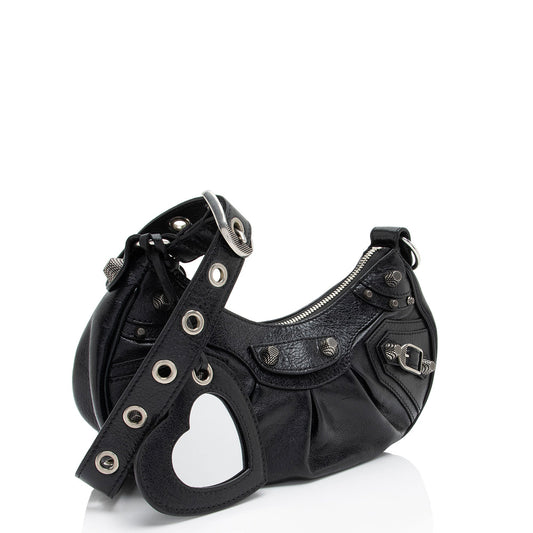 Luxury Balenciaga Leather Le Cagole XS Shoulder Bag (SHF-0x6BtT)