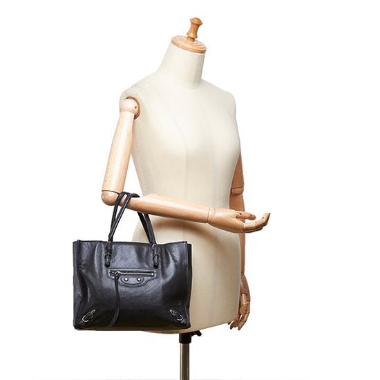Luxury Balenciaga Leather Papier Mini A5 Tote - FINAL SALE (SHF-10282)