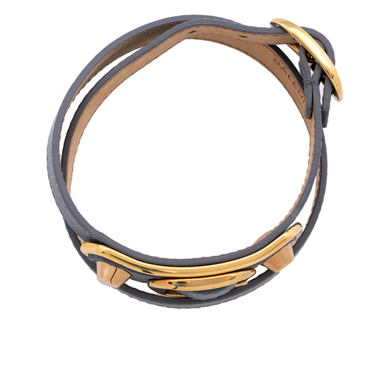 Luxury Balenciaga Lambskin Giant Wrap Double Tour Bracelet - Size S - FINAL SALE (SHF-18876)