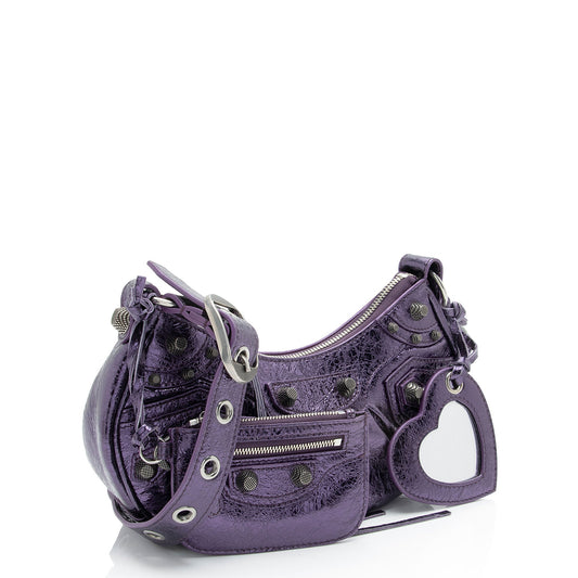 Luxury Balenciaga Metallic Le Cagole XS Shoulder Bag (SHF-AnLyIe)