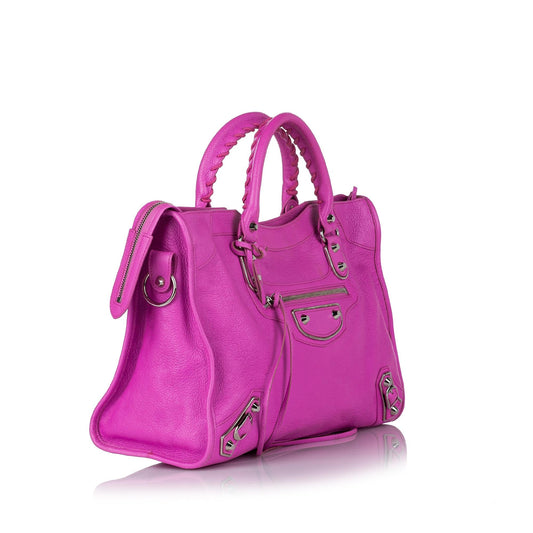 Luxury Balenciaga Motocross Classic City Leather Satchel (SHG-29032)