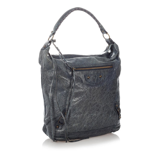 Luxury Balenciaga Motocross Classic Day Leather Shoulder Bag (SHG-26838)