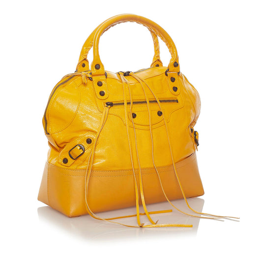 Luxury Balenciaga Motocross Classic Dome Leather Tote Bag (SHG-27999)