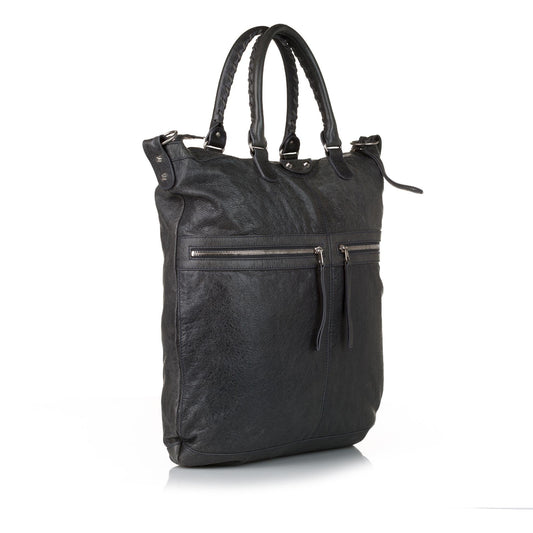 Luxury Balenciaga Motocross Classic Square Leather Satchel (SHG-32702)