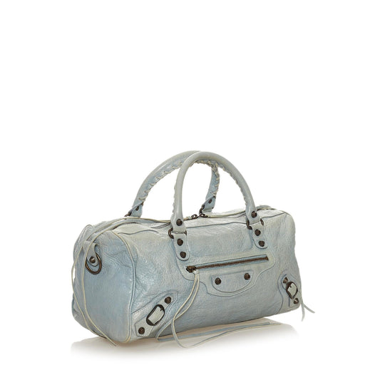 Luxury Balenciaga Motocross Classic Twiggy Leather Satchel (SHG-27490)