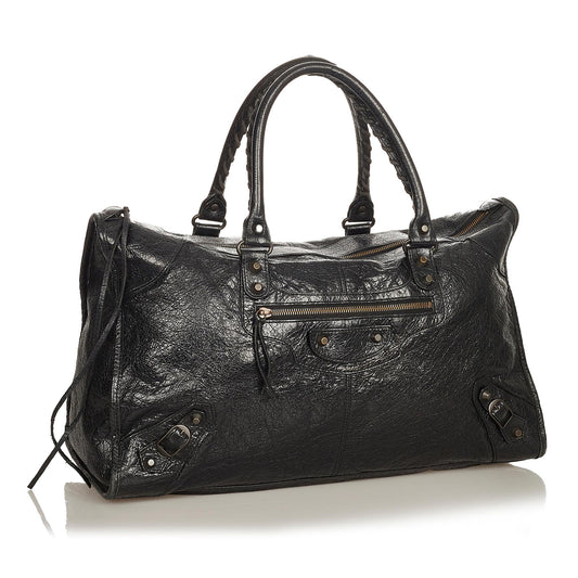 Luxury Balenciaga Motocross Classic Work Lambskin Leather Handbag (SHG-26627)