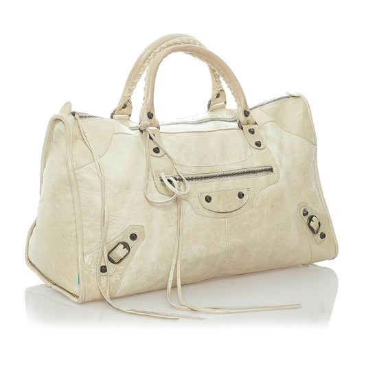 Luxury Balenciaga Motocross Classic Work Lambskin Leather Handbag (SHG-31878)