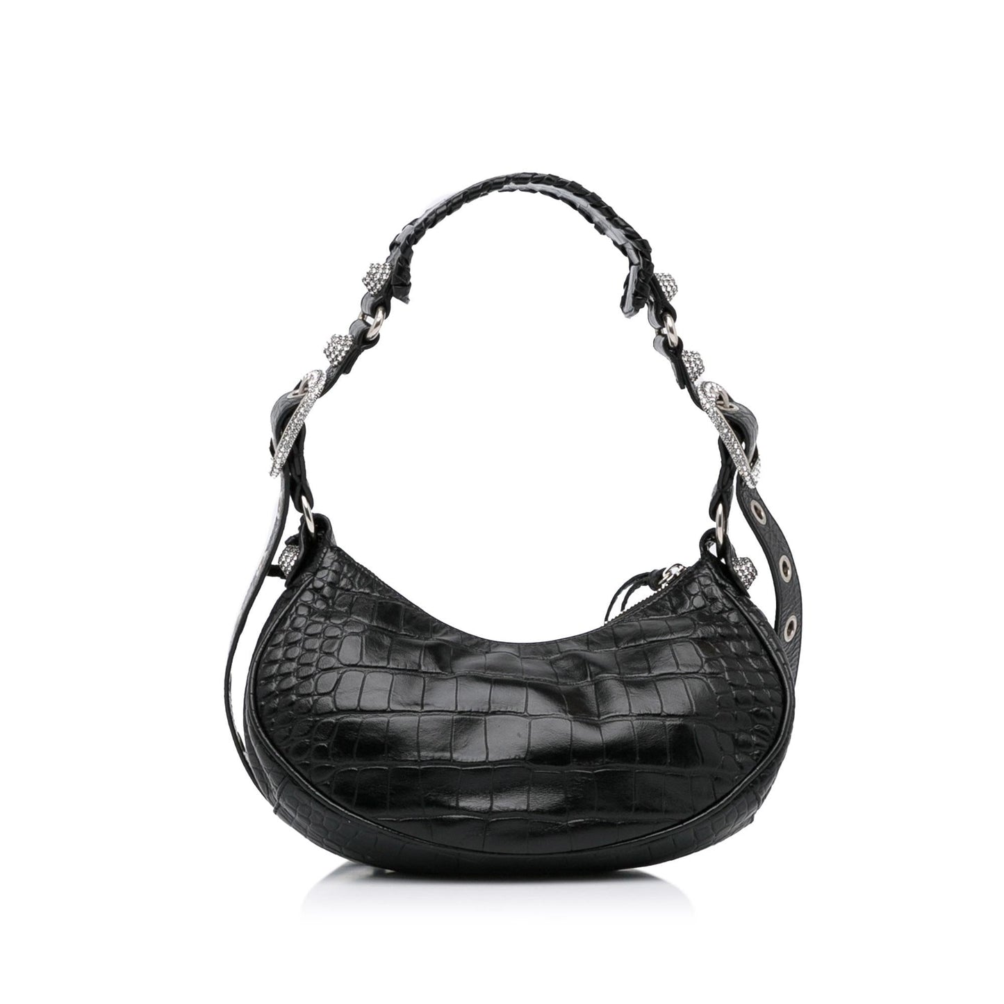 Luxury Balenciaga Motocross Embossed Le Cagole with Rhinestones XS (SHG-eejRhq)
