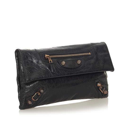 Luxury Balenciaga Motocross Giant 12 Envelope Leather Clutch Bag (SHG-27654)