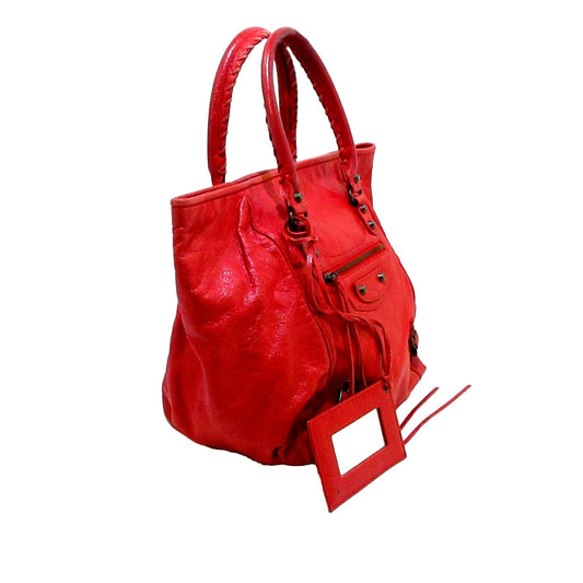 Luxury Balenciaga Motocross Sunday Leather Tote Bag (SHG-36401)