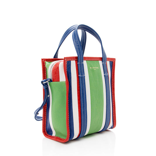 Luxury Balenciaga Multicolor Agneau Bazar XS Shopper Tote (SHF-17807)