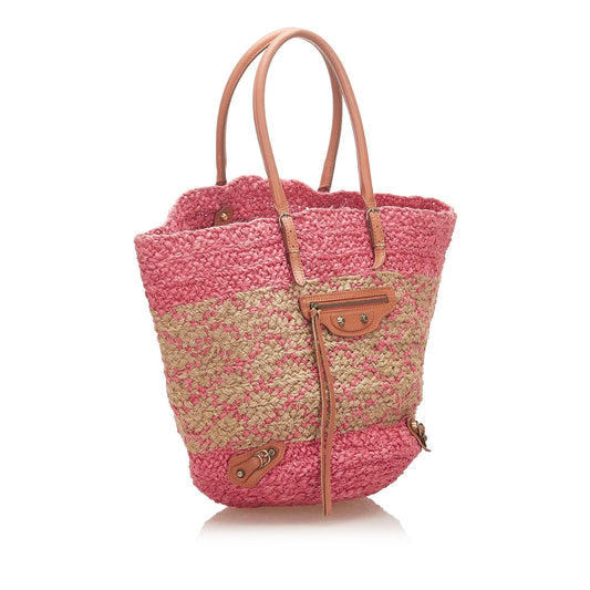 Luxury Balenciaga Panier Raffia Tote Bag (SHG-18408)