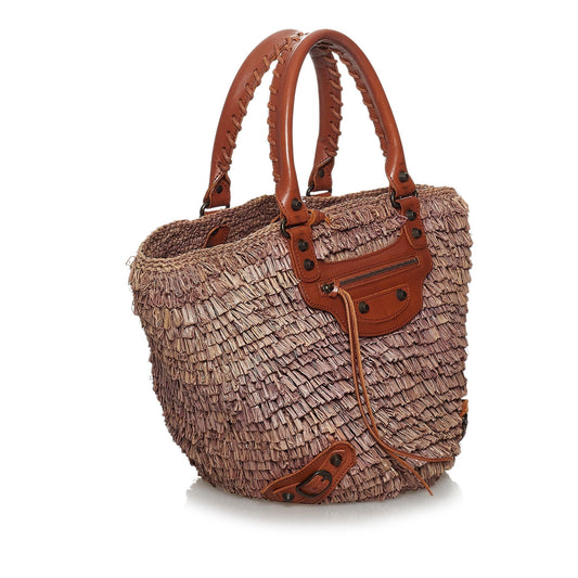 Luxury Balenciaga Panier Raffia Tote Bag (SHG-30338)