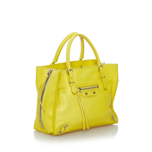 Luxury Balenciaga Papier A4 Leather Satchel (SHG-29585)