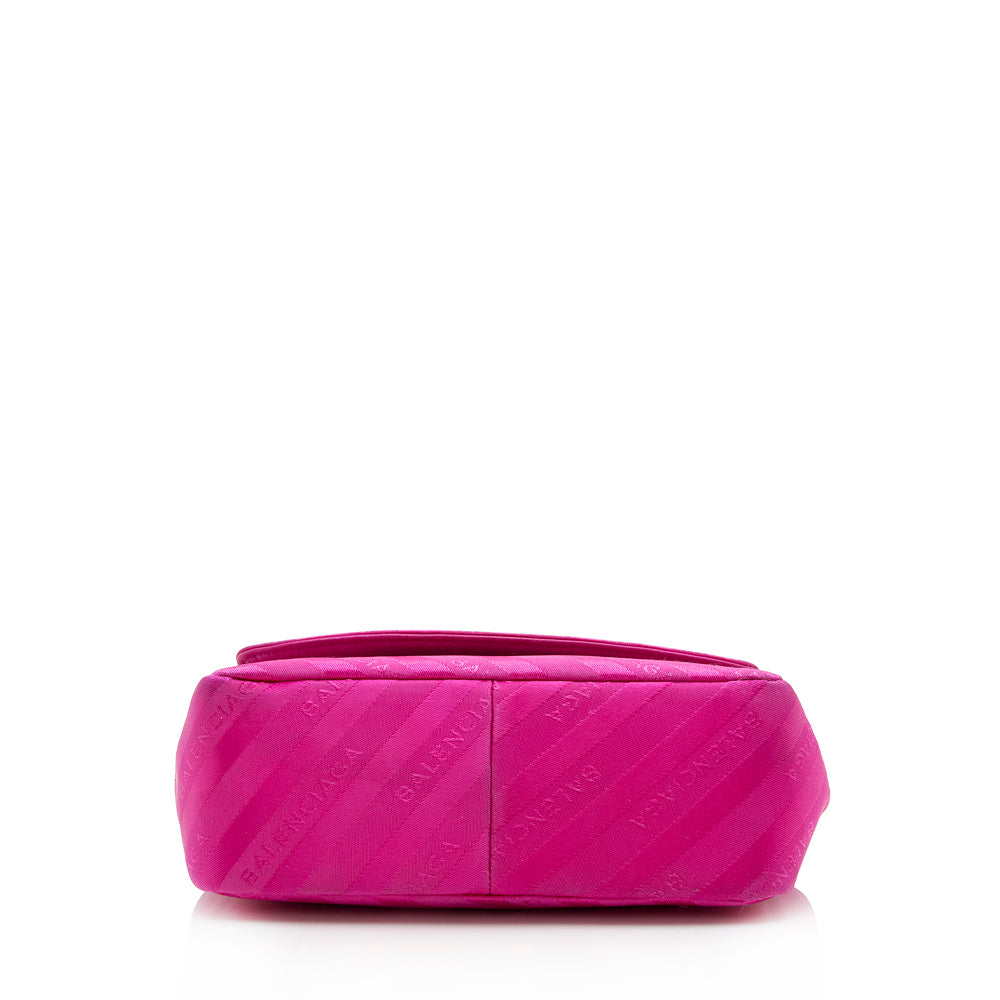 Luxury Balenciaga Satin Jacquard BB S Round Shoulder Bag - FINAL SALE (SHF-17069)
