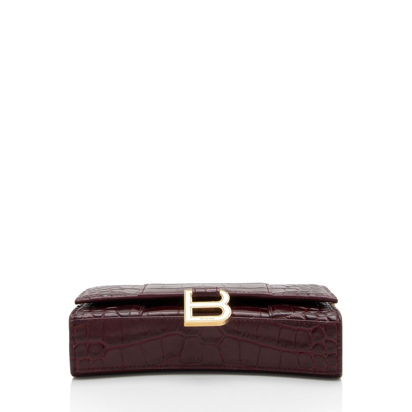 Luxury Balenciaga Shiny Croc Embossed Calfskin Hourglass Chain Bag (SHF-8zNGYk)