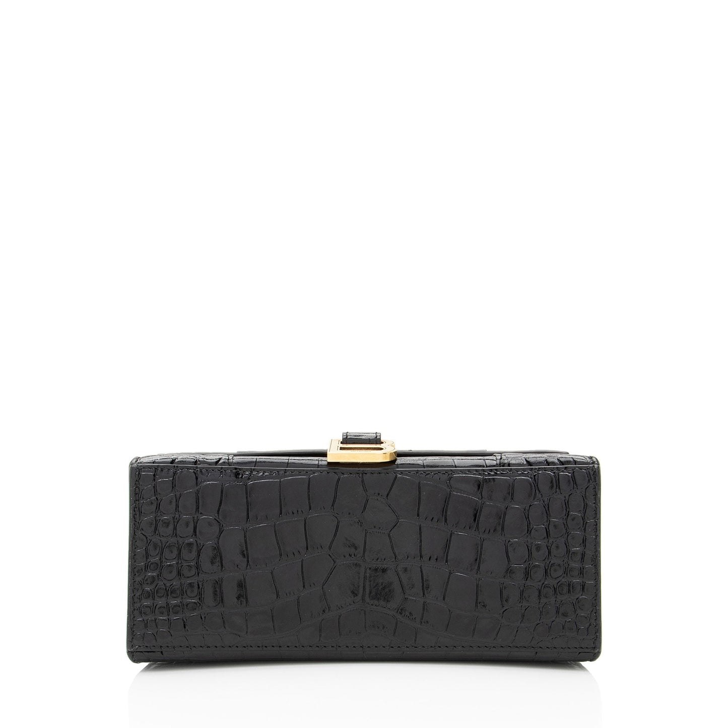 Luxury Balenciaga Shiny Croc Embossed Calfskin Hourglass Small Top Handle (SHF-4EXjgI)