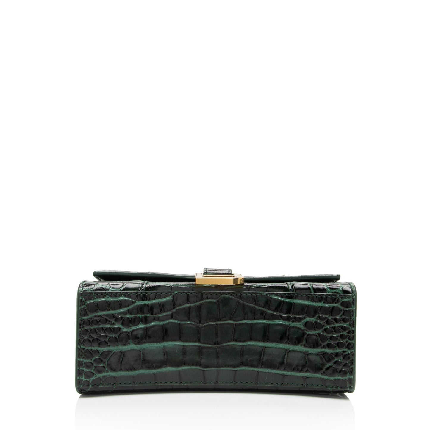 Luxury Balenciaga Shiny Croc Embossed Calfskin Hourglass XS Satchel (SHF-7TCss3)