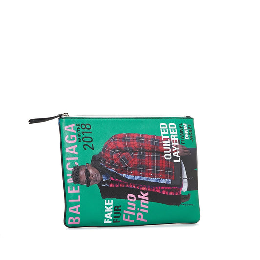 Luxury Balenciaga Supermarket Magazine Clutch (SHG-fVz7WG)