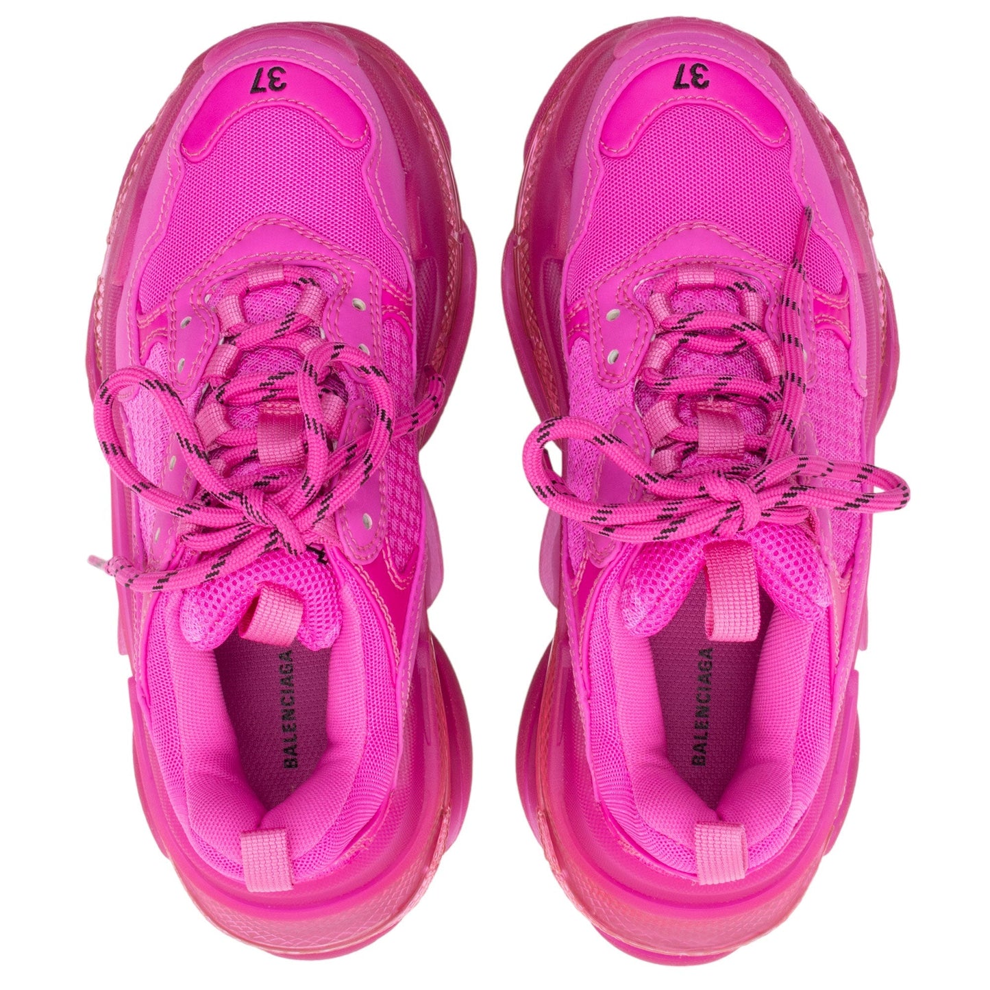 Luxury Balenciaga Triple S Clear Sole Sneakers - Size 7 / 37 (SHF-F7gK8V)