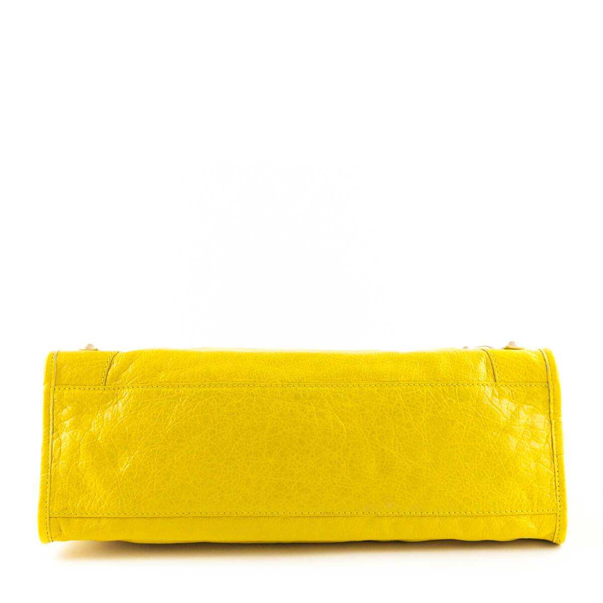 Luxury Balenciaga Curry Lambskin Giant 12 Gold City Bag