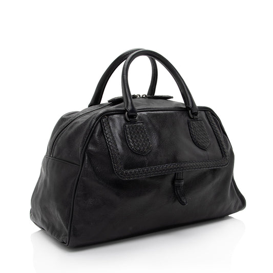 Luxury Bottega Veneta Calfskin Karung Intrecciato Weekender (SHF-t75dld)