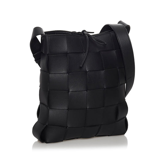 Luxury Bottega Veneta Intrecciato Cassette Leather Crossbody Bag (SHG-30630)