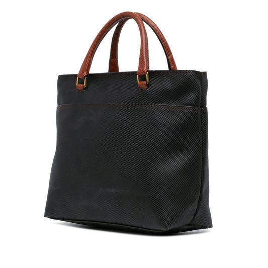 Luxury Bottega Veneta Rubberized Canvas Marco Polo Satchel (SHG-rVWCCM)
