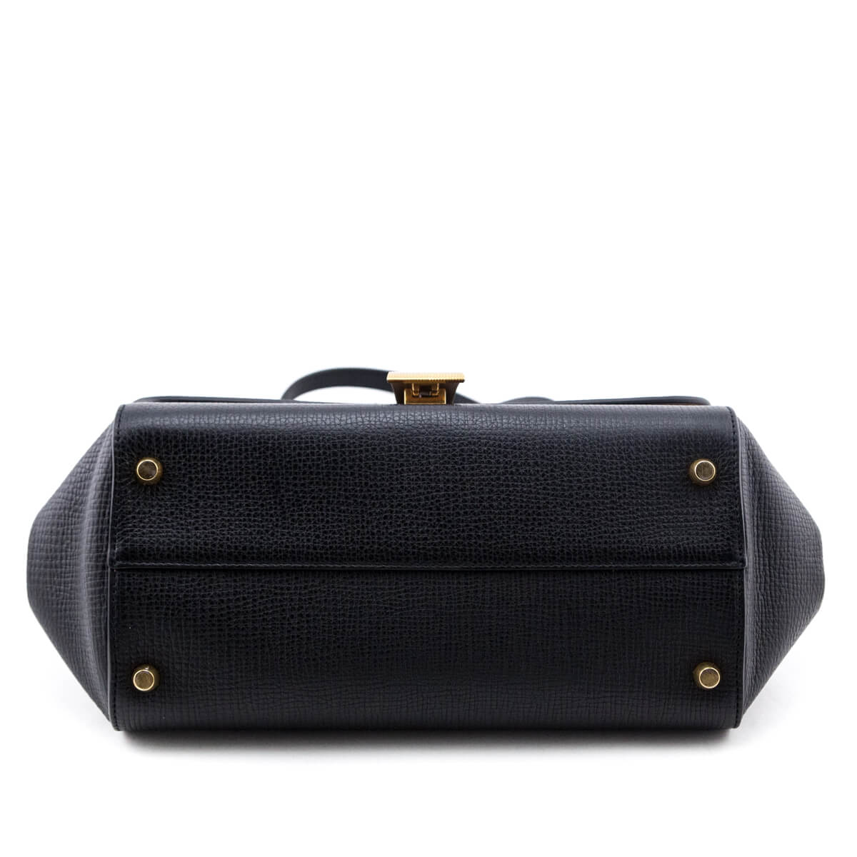 Luxury Bottega Veneta Black Textured Calfskin BV Angle Bag