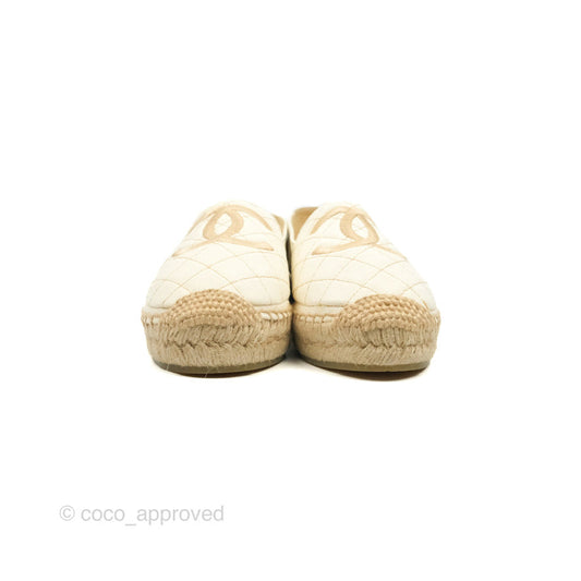Chanel CC Espadrille Light Beige Size 37