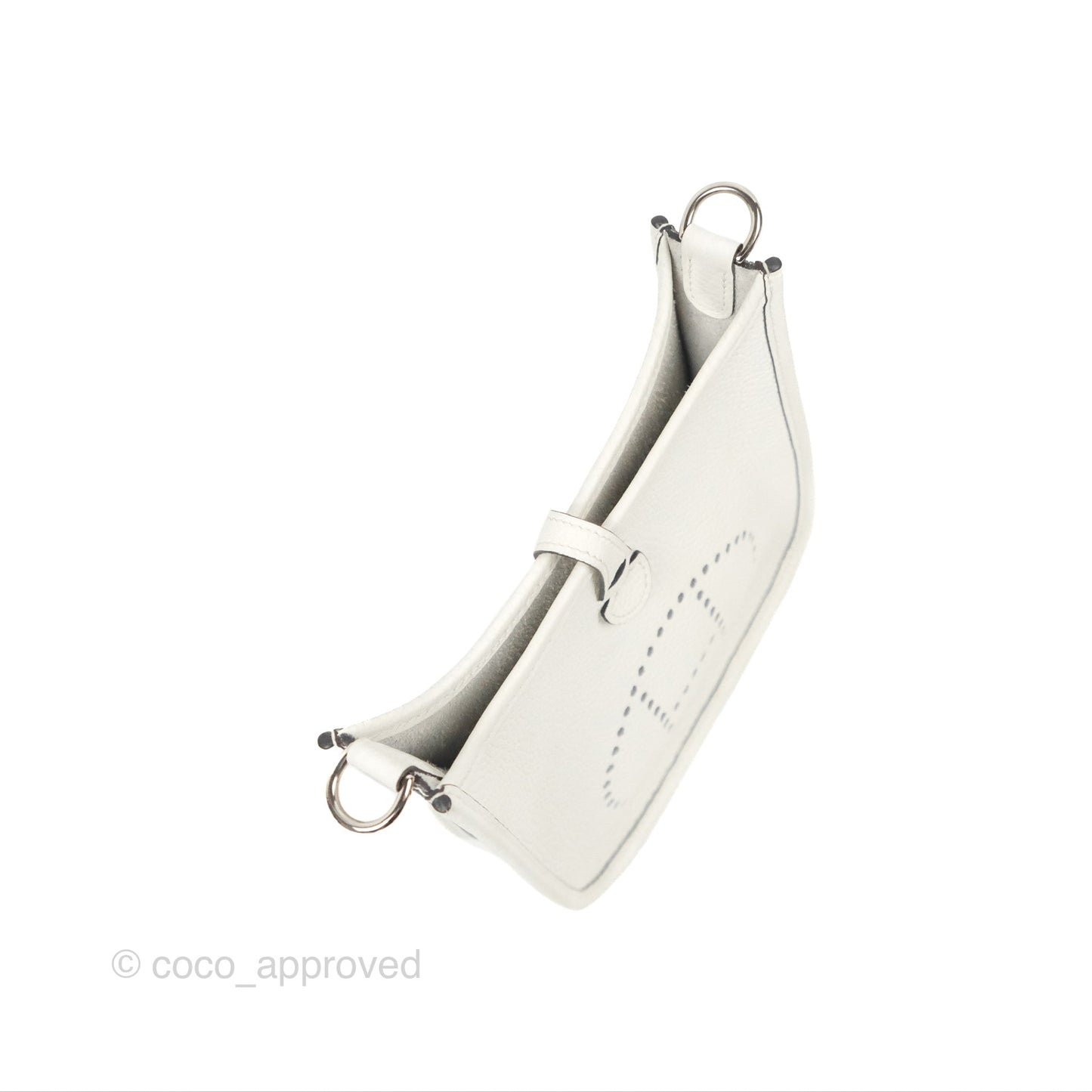Hermès Mini Evelyne 16 New White Clemence Palladium Hardware