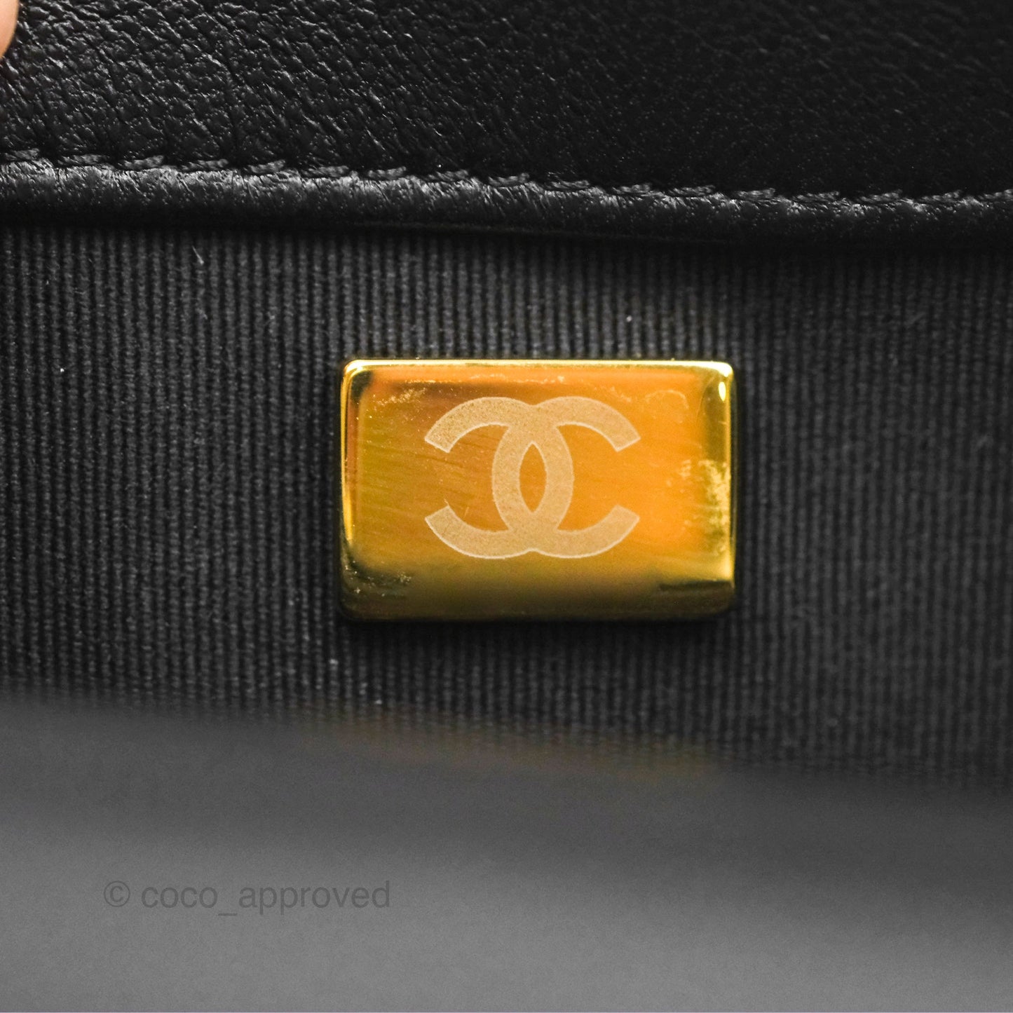 Chanel Small Funky Town Black Lambskin Aged Gold Hardware