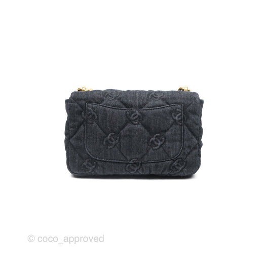 Chanel Medium Funky Town Flap Denim Aged Gold Hardware 22S
