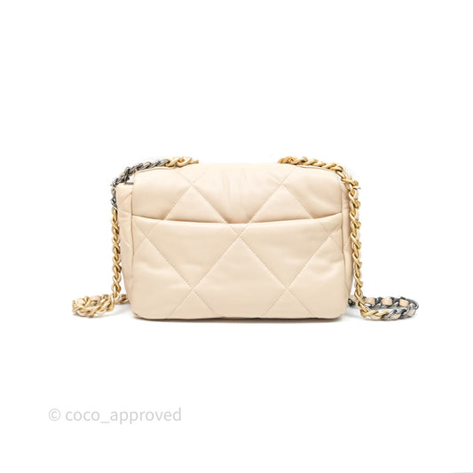 Chanel 19 Small Beige Mixed Hardware