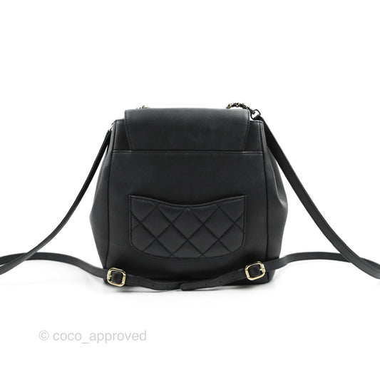 Chanel Quilted Business Affinity Backpack Black Caviar Gold Hardware