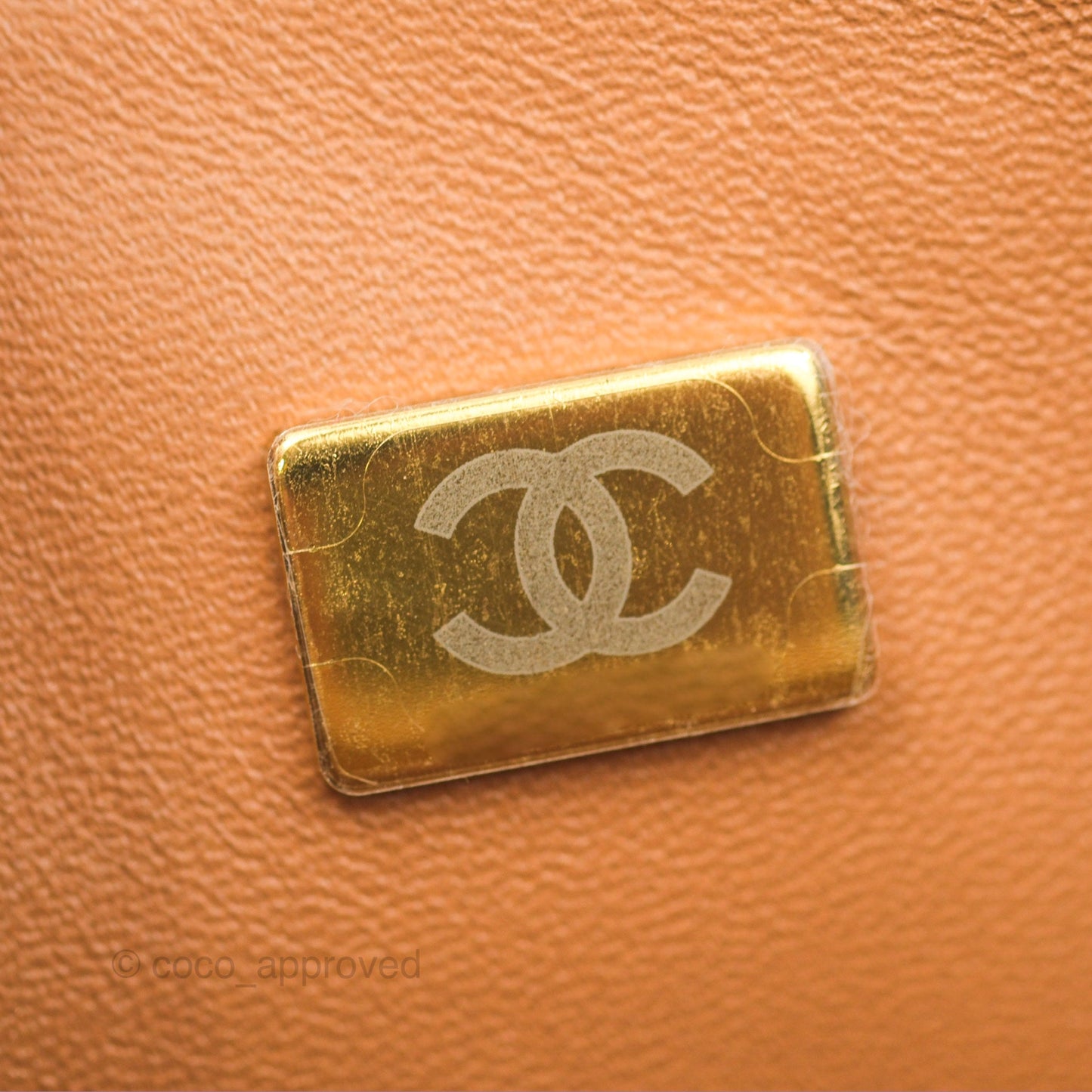 Chanel Top Handle Mini Rectangular Flap Bag Ecru/Beige Lambskin Gold Hardware 23P