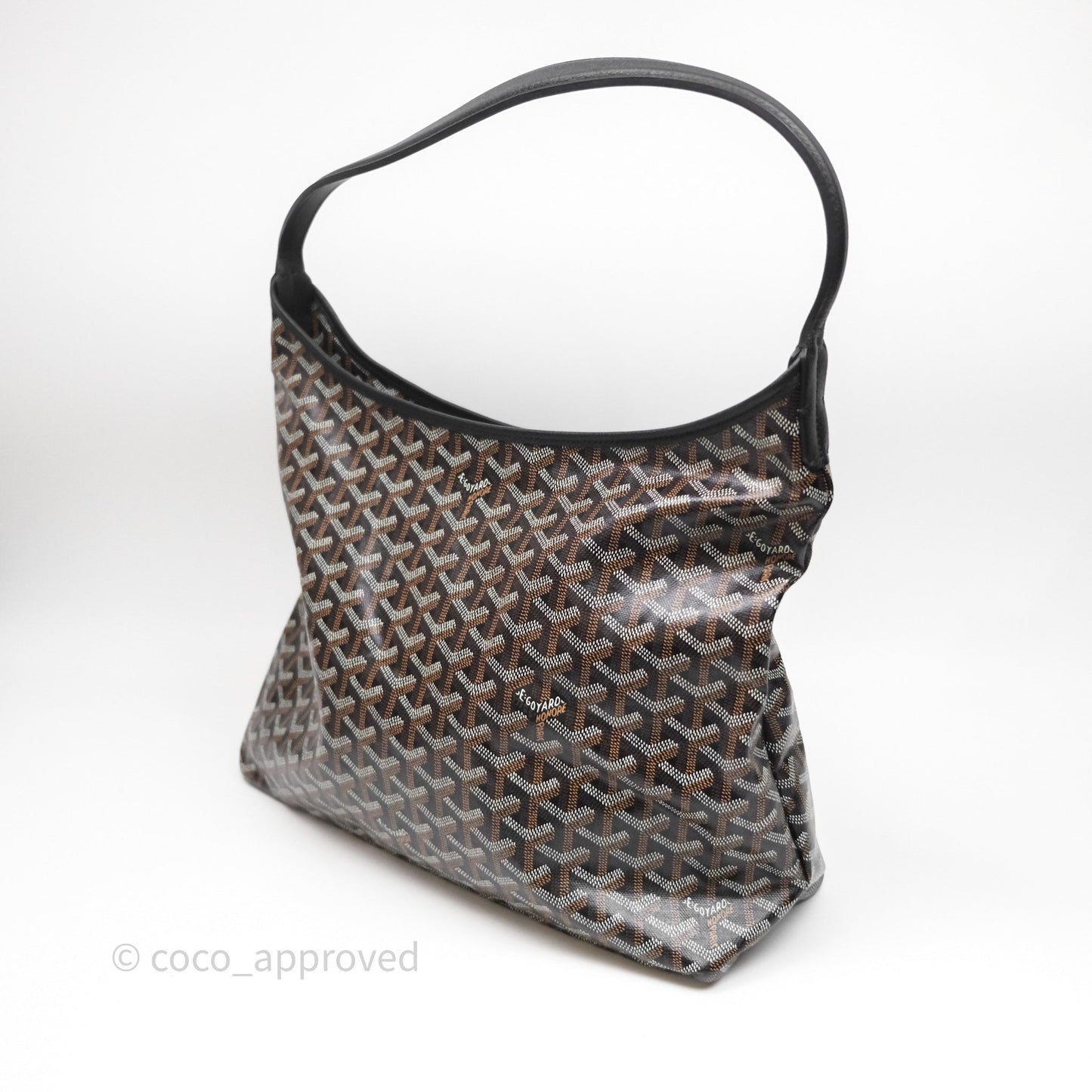 Goyard Bohème Hobo Bag Black Goyardine Canvas