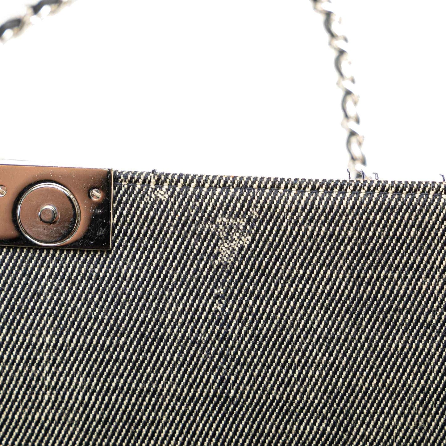 Chanel CC Choco Bar Denim Chain Flap