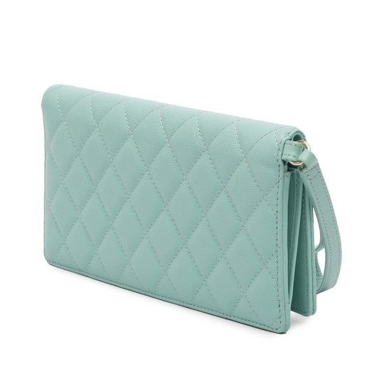 Chanel CC Quilted Caviar Bifold Long Wallet