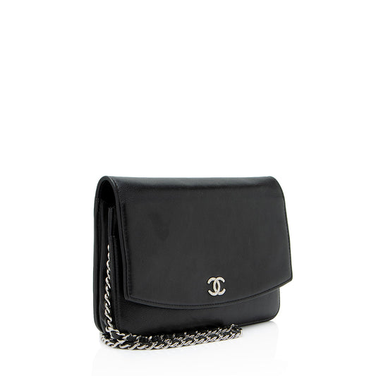 Chanel Caviar Leather CC Wallet on Chain