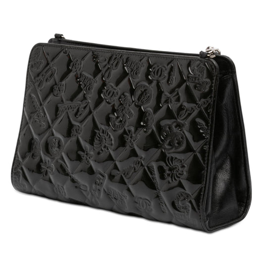 Chanel Embossed Patent Lucky Symbols Pochette