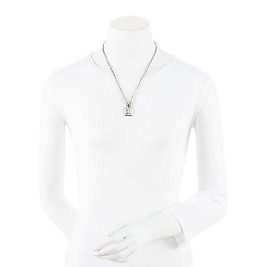 Chanel Iridescent Crystal CC Perfume Bottle Necklace