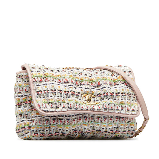 Chanel Jumbo Tweed Chesterfield Single Flap (SHG-QQOQlV)