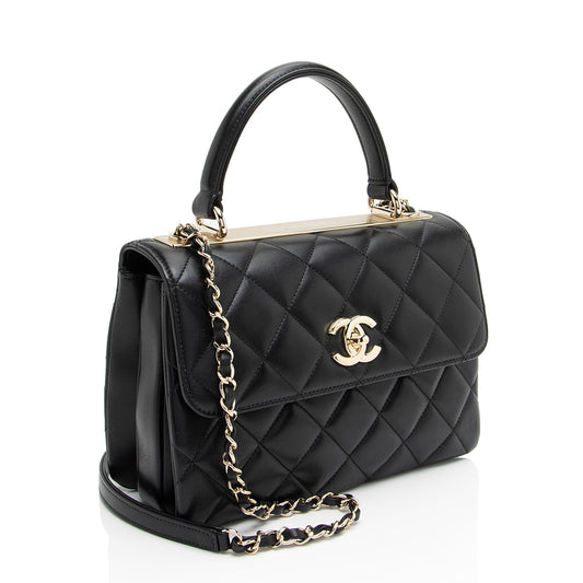 Chanel Lambskin Trendy CC Small Top Handle