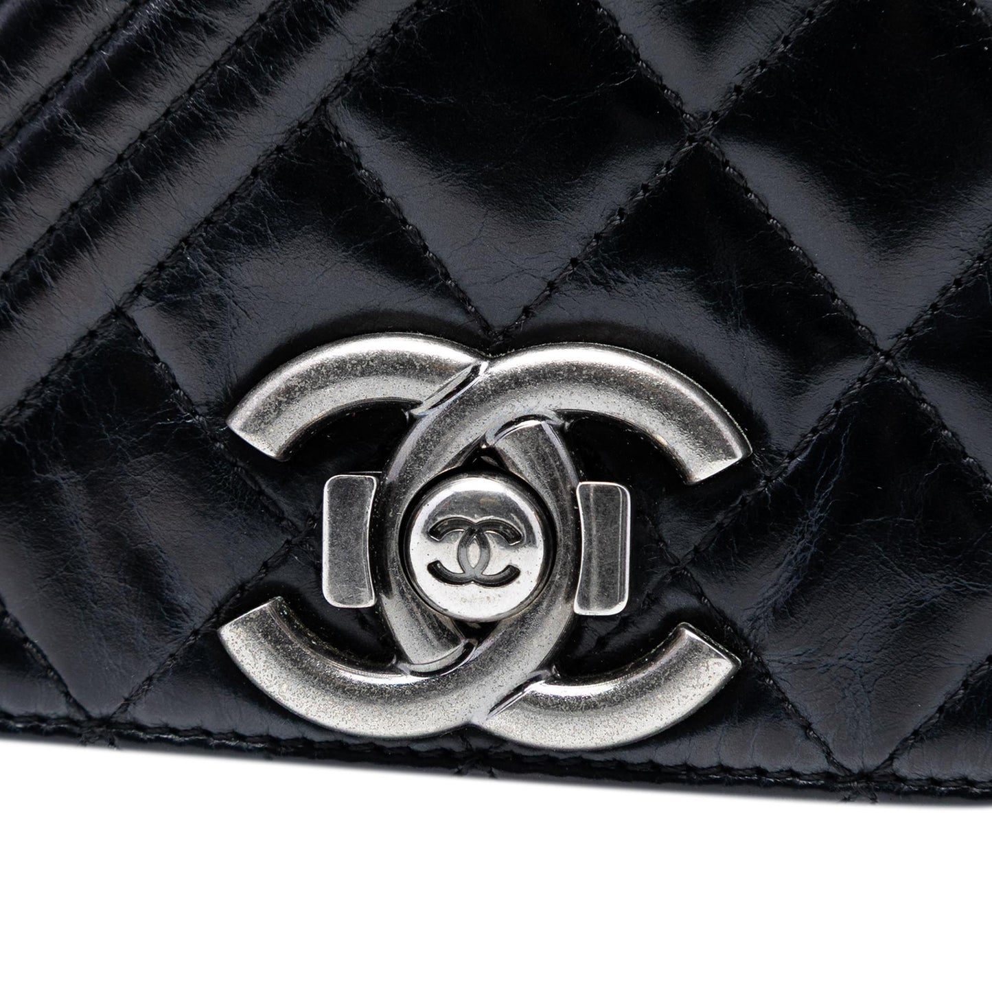 Chanel Large Glazed Calfskin Coco Boy Flap