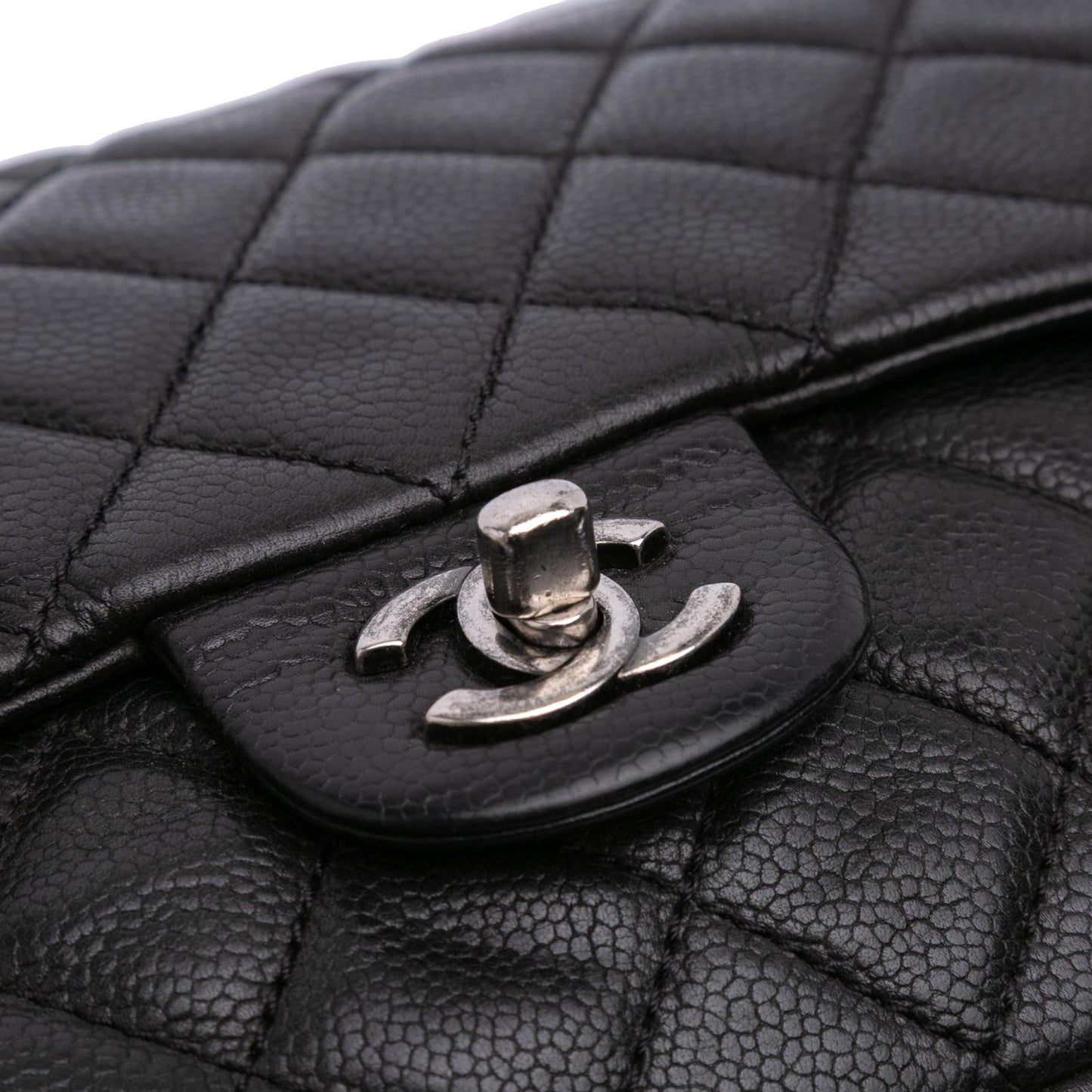 Chanel Large Quilted Caviar Now and Forever Flap