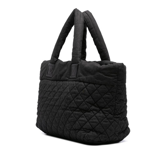 Chanel Large Quilted Denim Coco Cocoon Tote