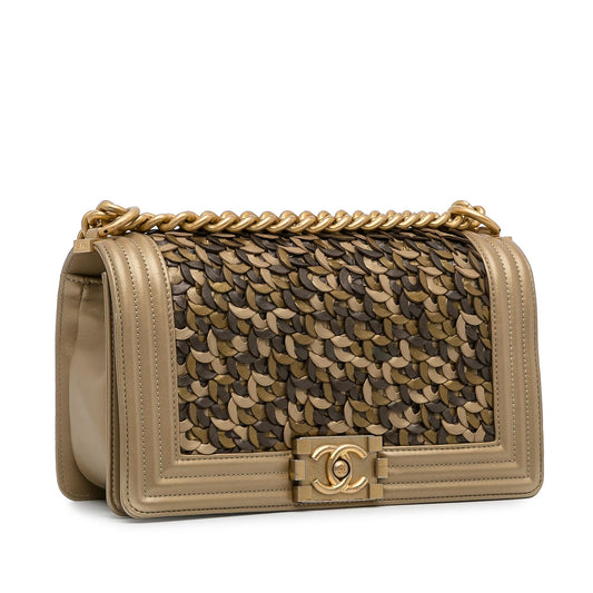 Chanel Medium Braided Lambskin Boy Flap (SHG-RBPUYt)