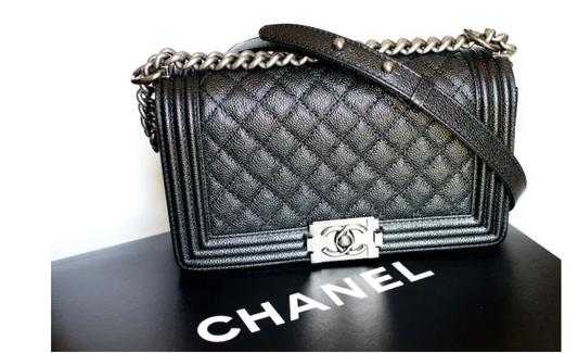 Luxury Chanel MEDIUM CAVIAR QUILTED BOY BAG